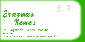 erazmus nemes business card